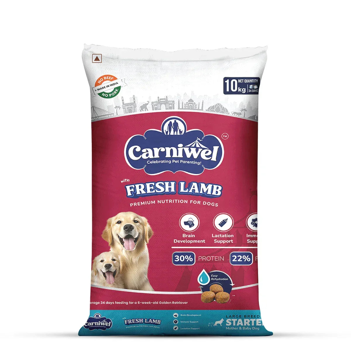 Carniwel Fresh Lamb Dry Dog Food for Large Breed, Starter - Zigly