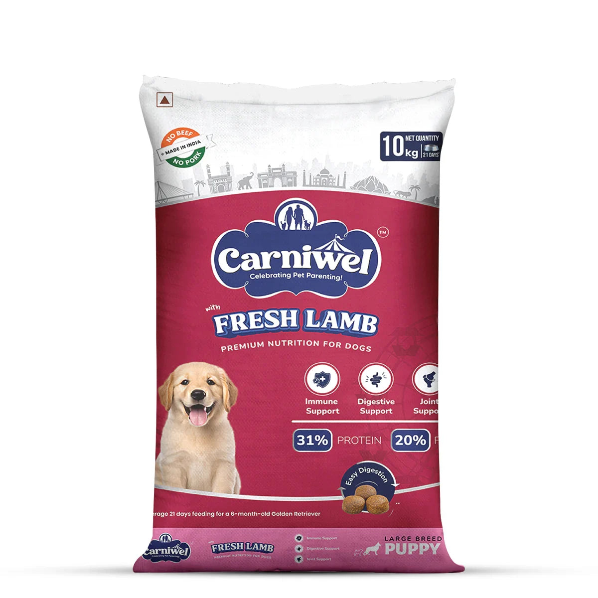 Carniwel Fresh Lamb Dry Dog Food for Large Breed, Puppy - Zigly