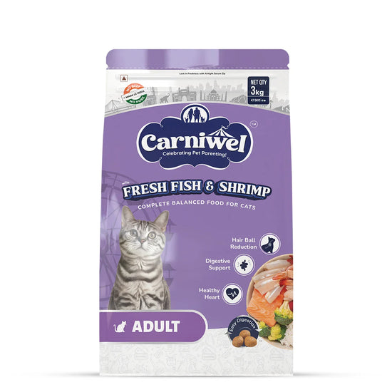 Carniwel Fresh Fish & Shrimp Dry Cat Food, Adult - Zigly
