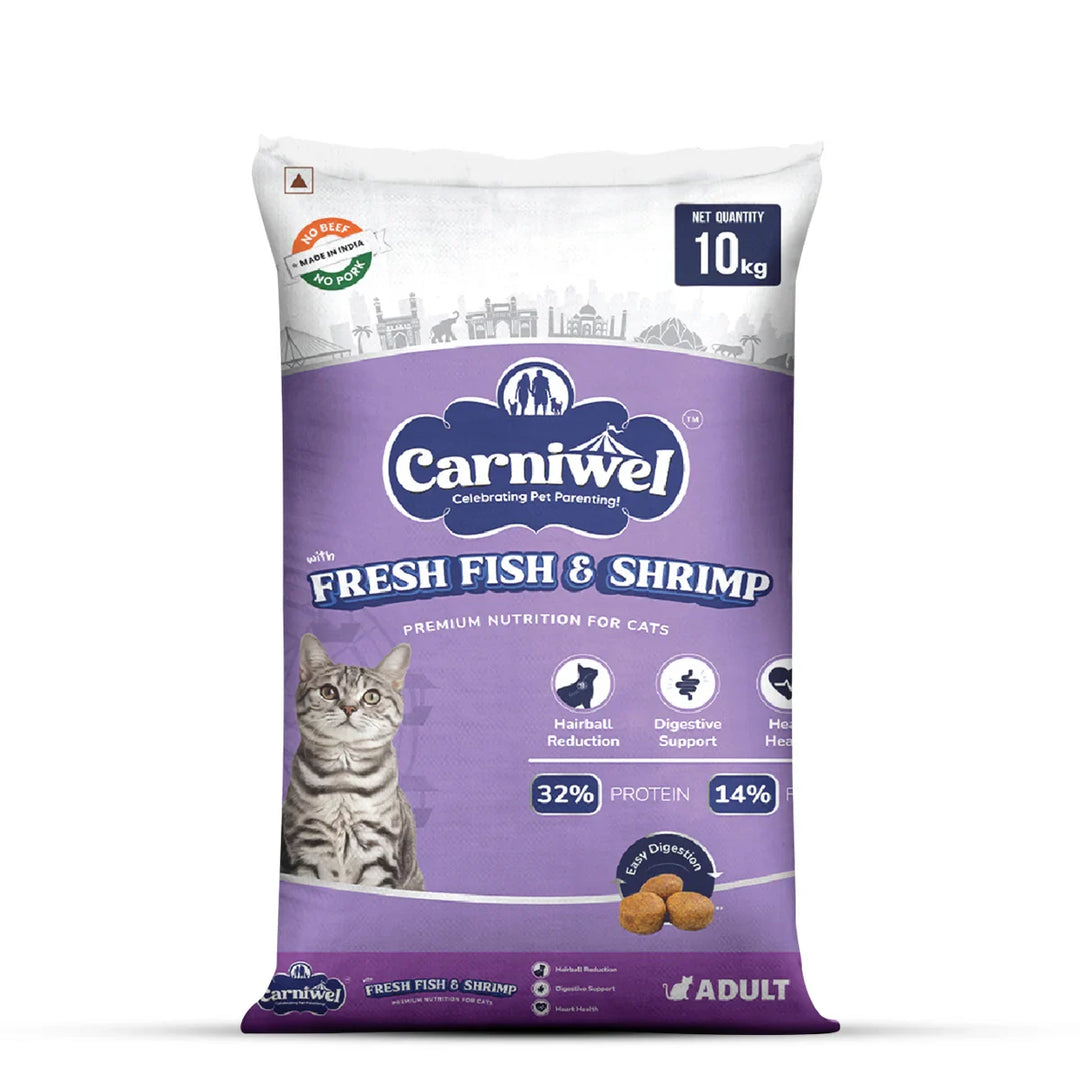 Carniwel Fresh Fish & Shrimp Dry Cat Food, Adult - Zigly