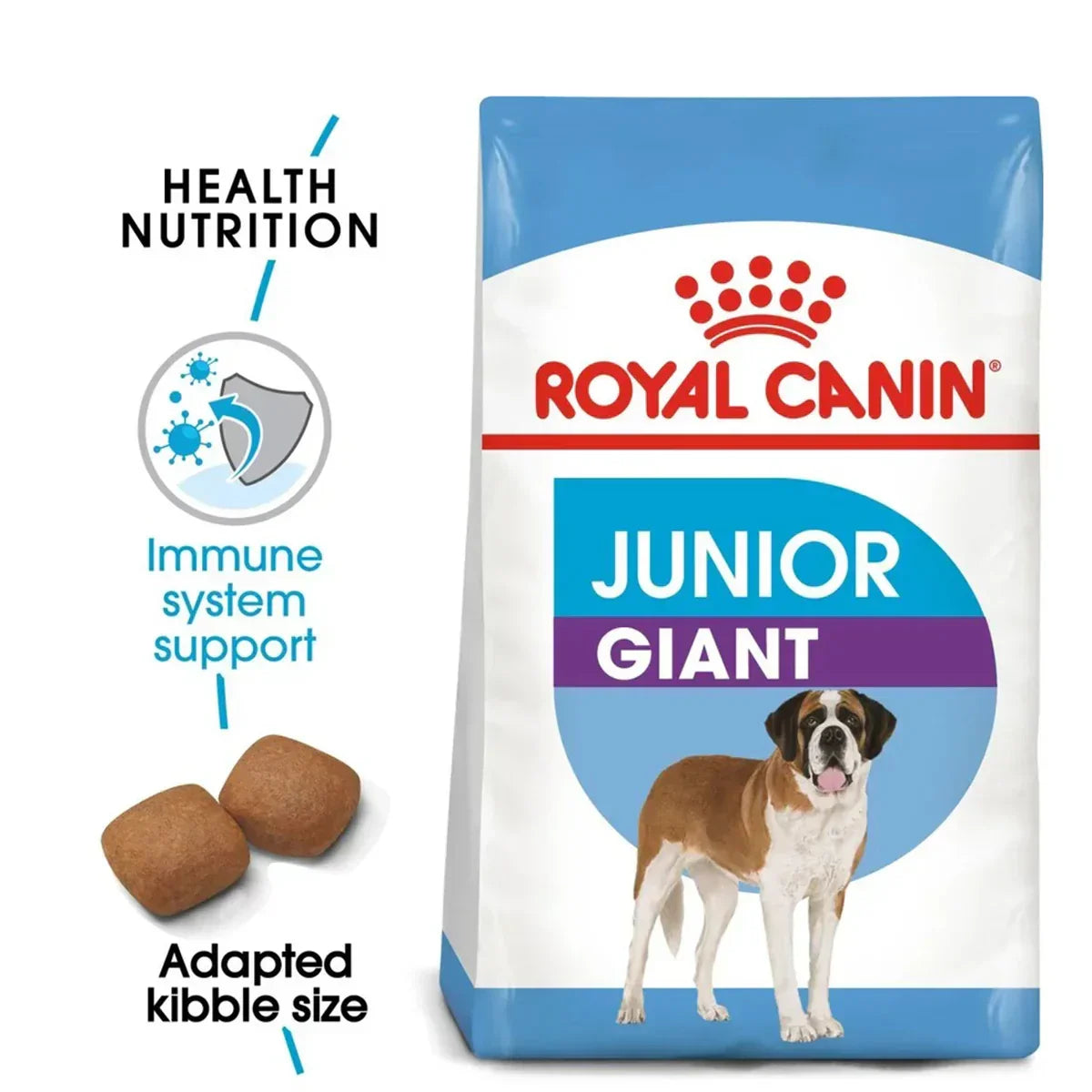 Royal Canin Junior Giant dog food with immune support and adapted kibble size, zigly
