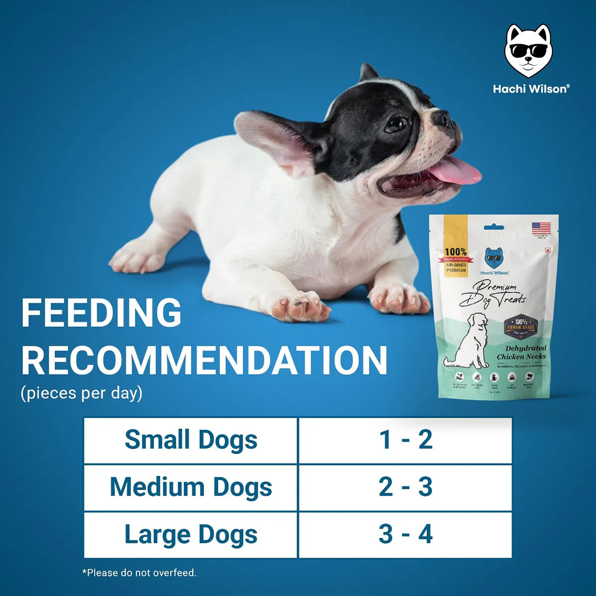 Hachi Wilson Premium Dehydrated Chicken Neck Dog Treat - 70g - Zigly