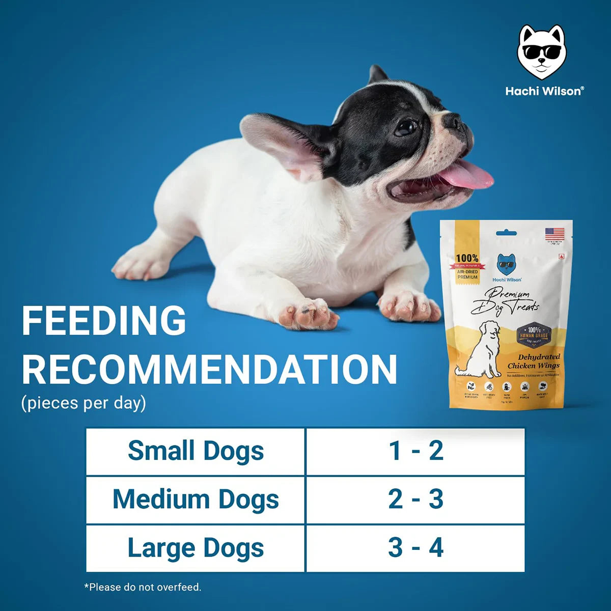 Hachi Wilson Premium Dehydrated Chicken Wings Dog Treat - 70g - Zigly