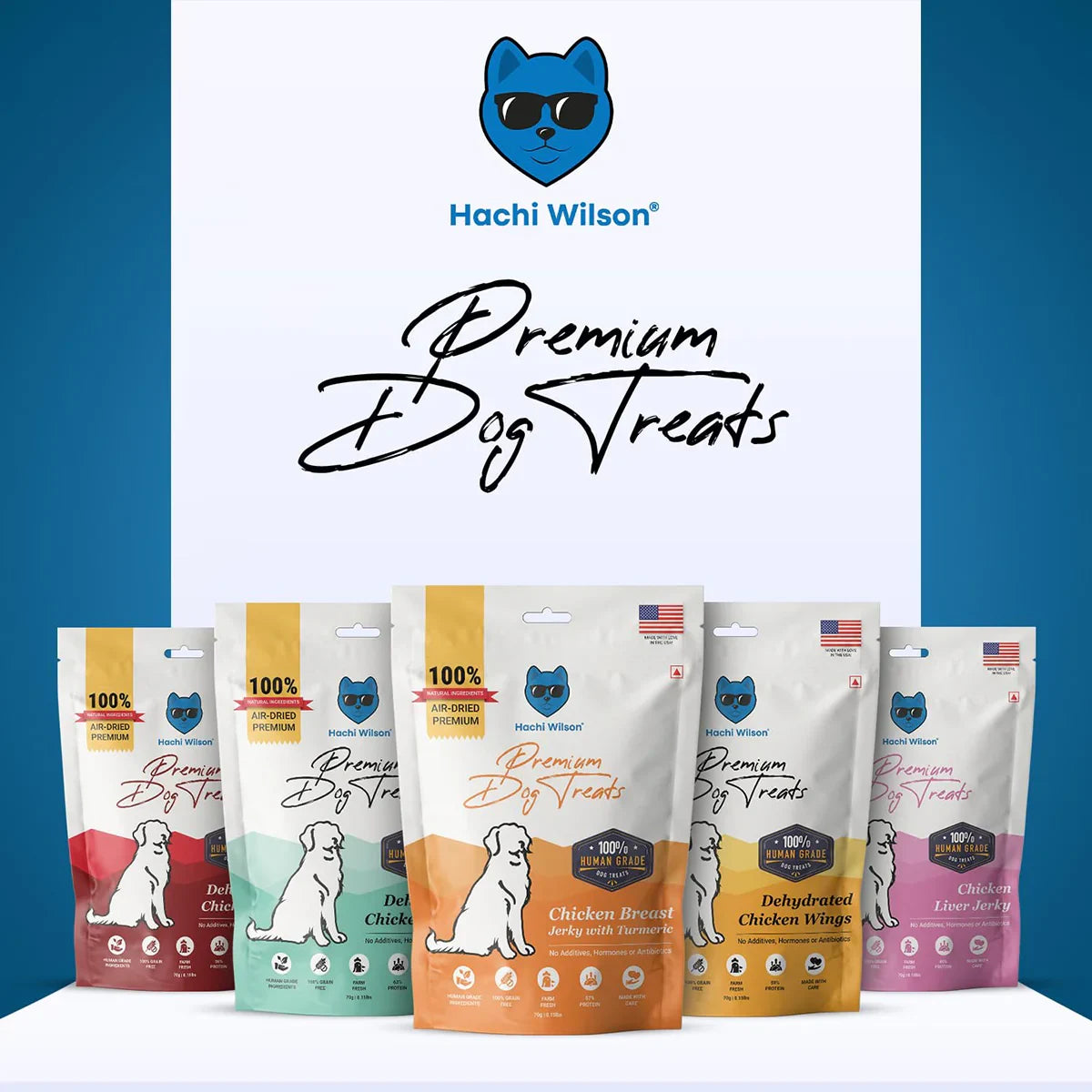 Hachi Wilson Chicken Breast Jerky with Turmeric Premium Dog Treat - 70g - Zigly