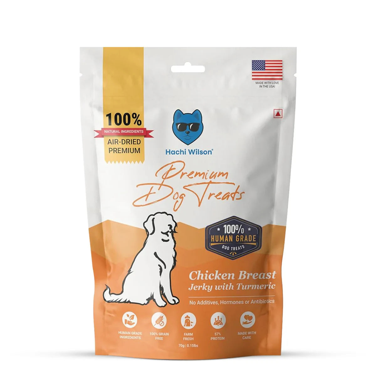 Hachi Wilson Chicken Breast Jerky with Turmeric Premium Dog Treat - 70g - Zigly