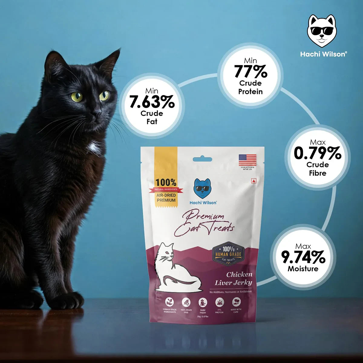 Hachi Wilson Chicken Liver Jerky Premium Cat Treat - 70g - Zigly