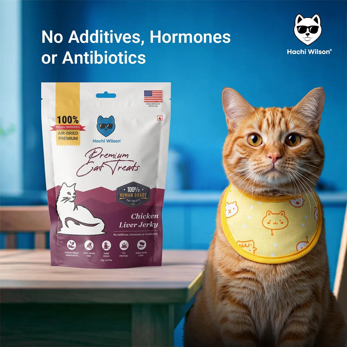 Hachi Wilson Chicken Liver Jerky Premium Cat Treat - 70g - Zigly