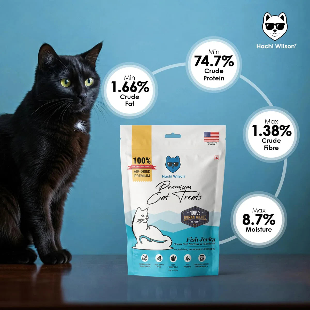 Hachi Wilson Ocean Fish Sardine & Mackerel Cat Treat - 35g - Zigly