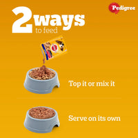 Pedigree Chicken & Liver Chunks in Gravy Wet Dog Food - All Breed Adult - Zigly