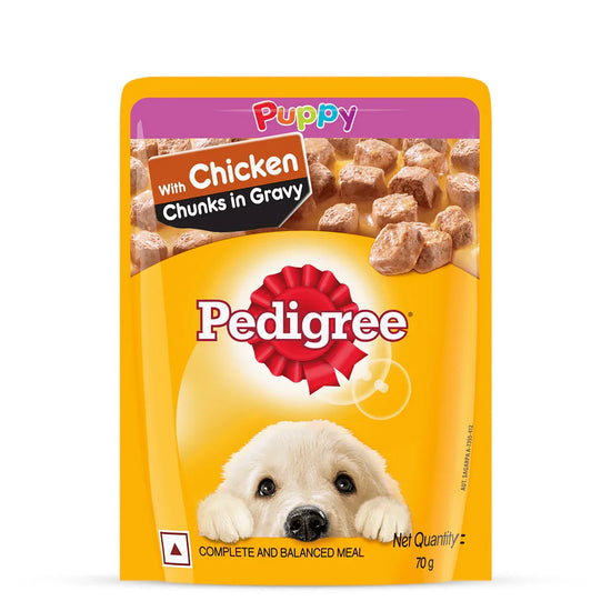 Pedigree Chicken Chunks in Gravy Wet Dog Food - All Breed Puppy - Zigly