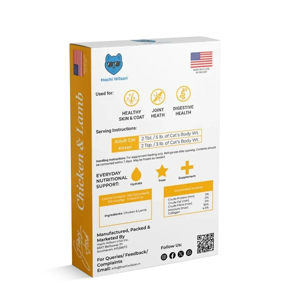 Hachi Wilson Chicken & Lamb Premium Gravy Cat Food - 100g - Zigly