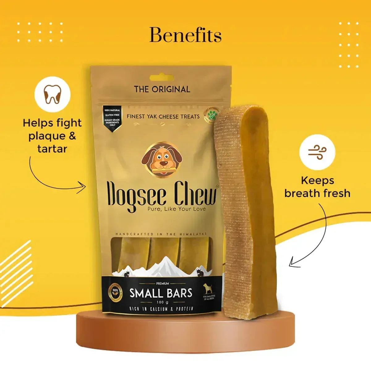 Dogsee Chew Small Bars Long-Lasting Dental Chews for Small Dogs 100g - Zigly