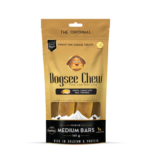 Dogsee Chew Turmeric Medium Bars Long-Lasting Dental Chews for Medium Dogs  140g - Zigly