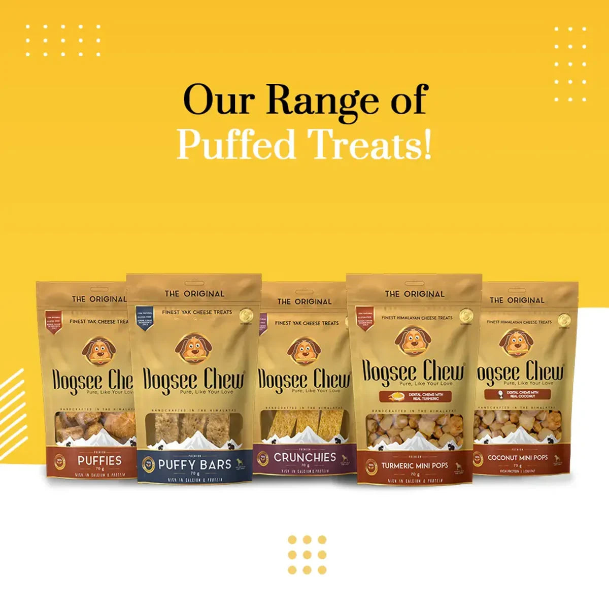 Dogsee Chew Puffy Bars Soft Dental Treat for Senior Dogs  70g - Zigly