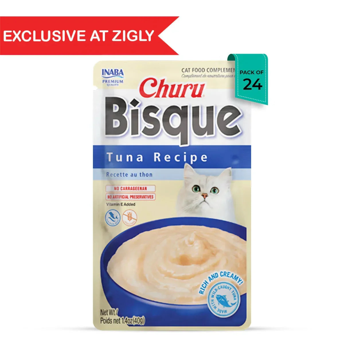 Inaba Churu Bisque Tuna Recipe Wet Cat Food - 40g