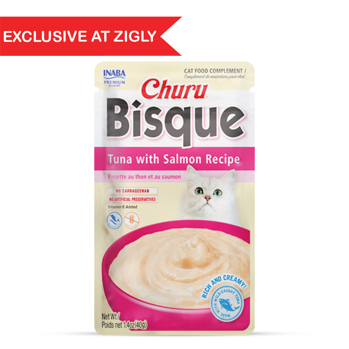 Inaba Churu Bisque Tuna with Salmon Recipe 40 g