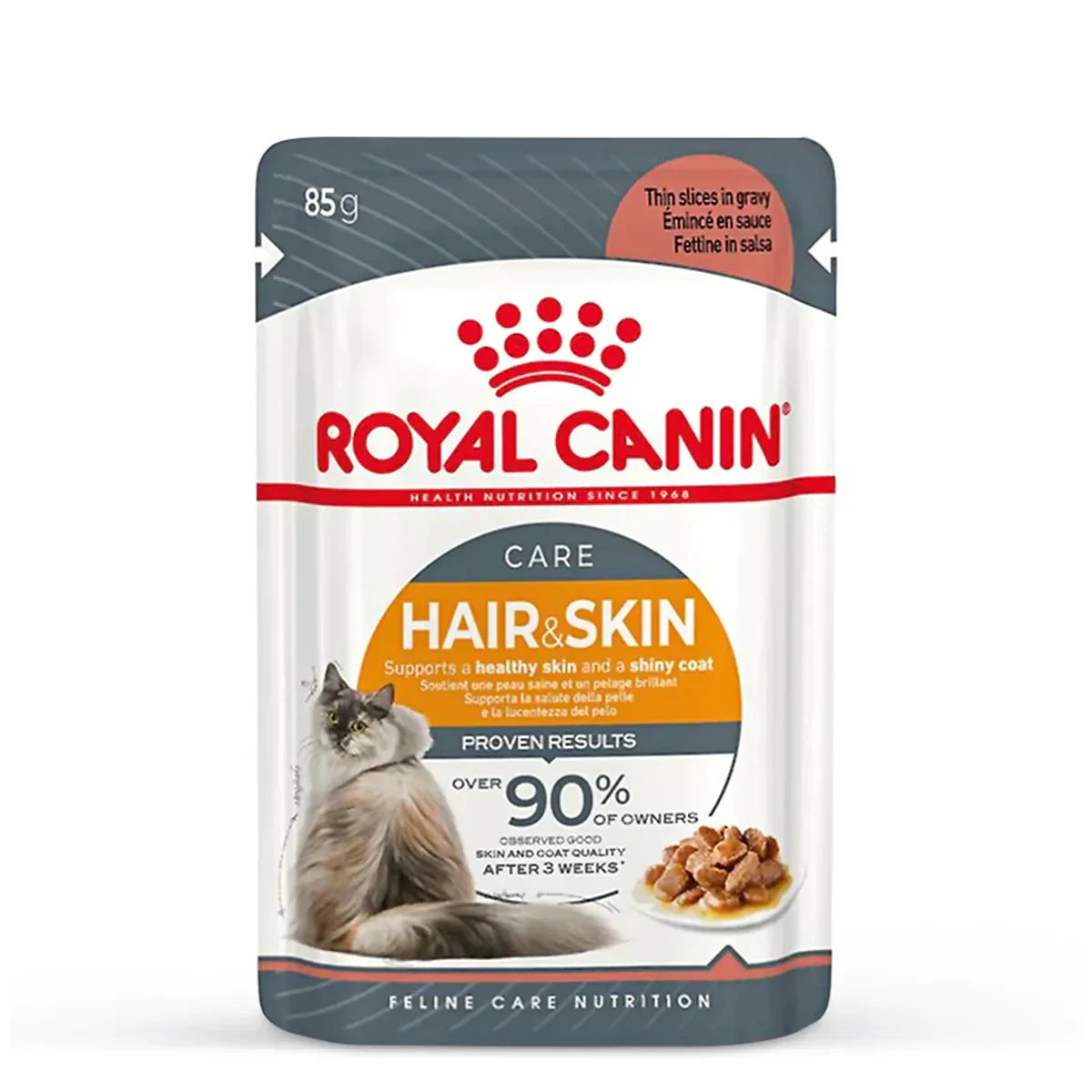 Royal Canin Hair & Skin Wet Cat Food - All Breed Adult - 85g - Zigly