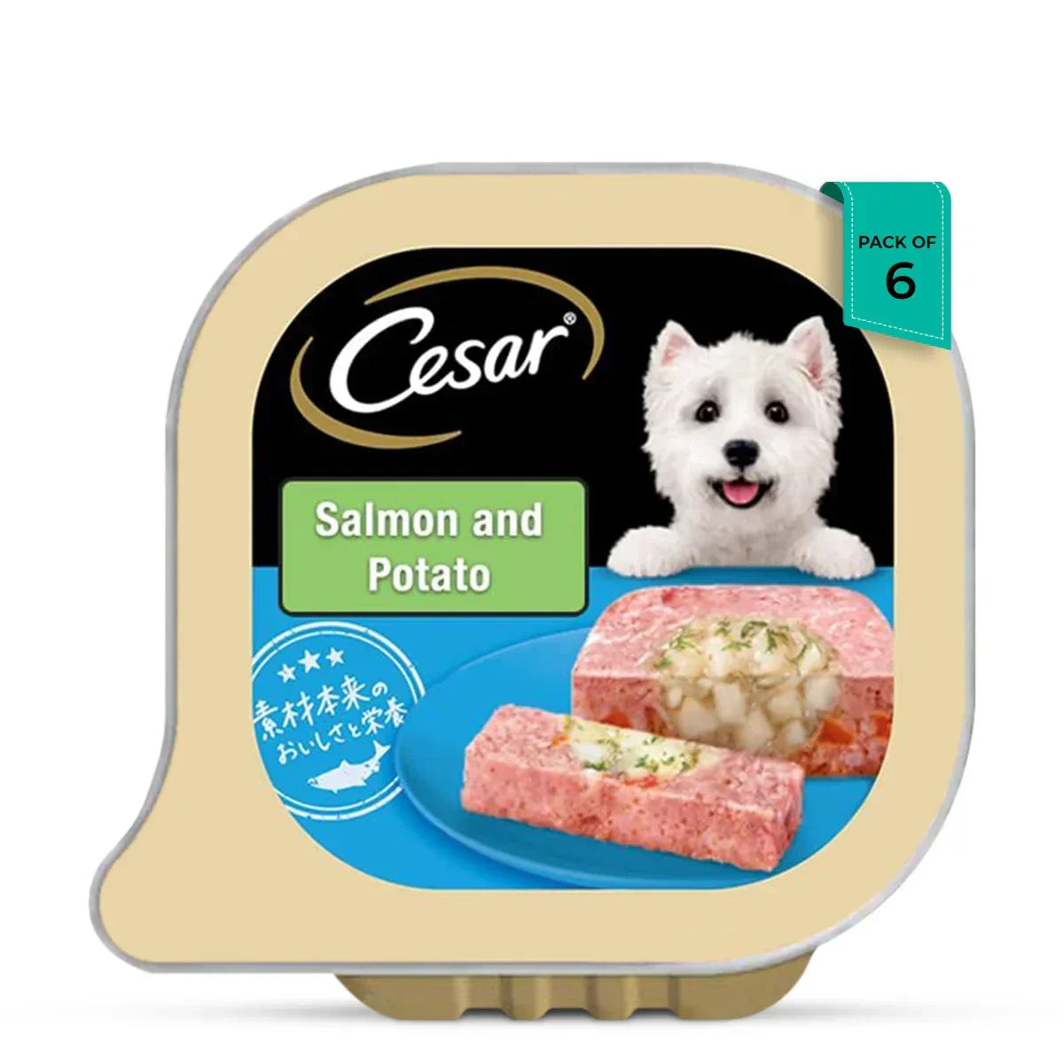Cesar Salmon & Potato Flavour Wet Dog Food - All Breed Adult - 100g - Zigly