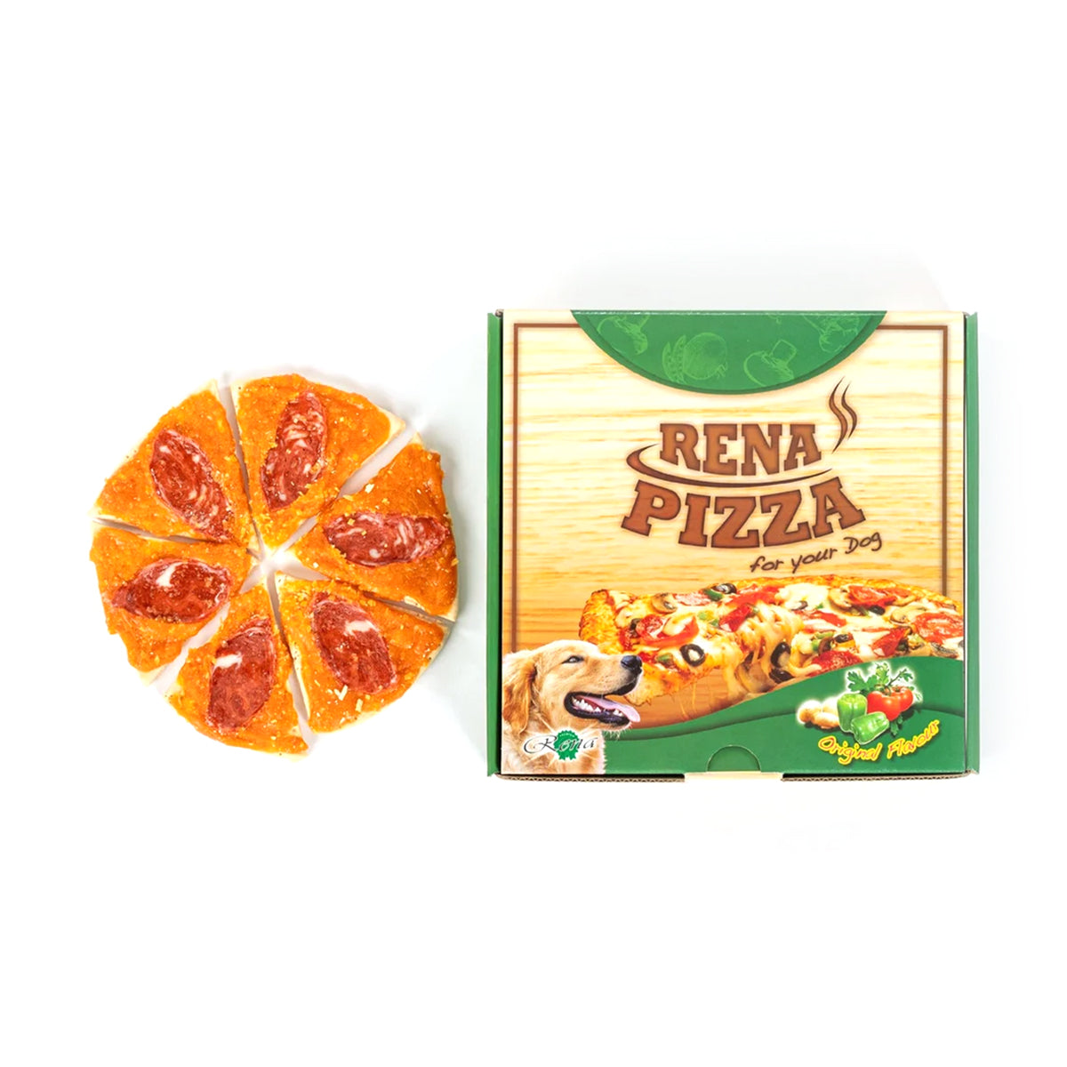 Rena's Dog Pizza - 12 Large Slices - 500g - Zigly
