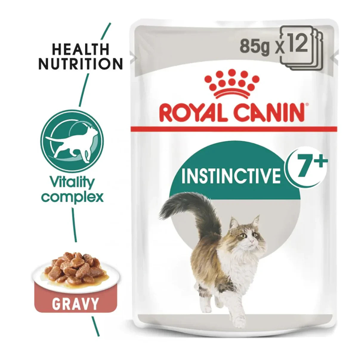 Royal Canin Instinctive 7+ Years Mature Wet Cat Food - All Breed Adult - 85g - Zigly