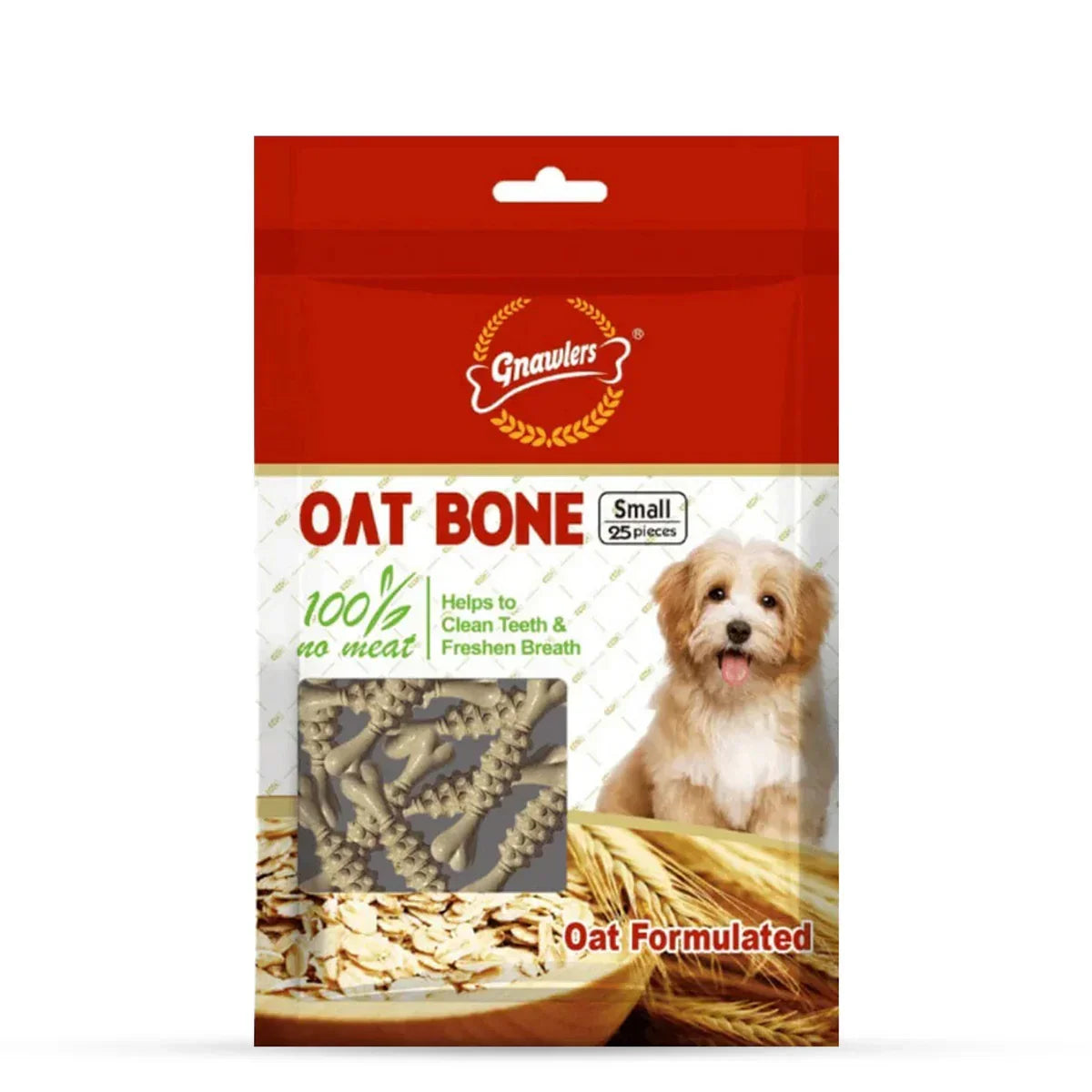 Gnawlers Oatbone Dental Dog Treats and Chews - 225g - Zigly