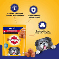 Pedigree Adult Chicken grilled Liver in Loaf with Vegetables - Wet Dog Food - All Breeds - 70g - Zigly