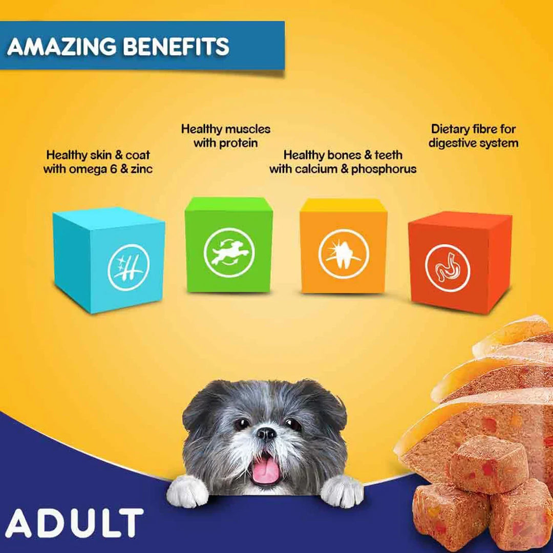 Pedigree Adult Chicken grilled Liver in Loaf with Vegetables - Wet Dog Food - All Breeds - 70g - Zigly