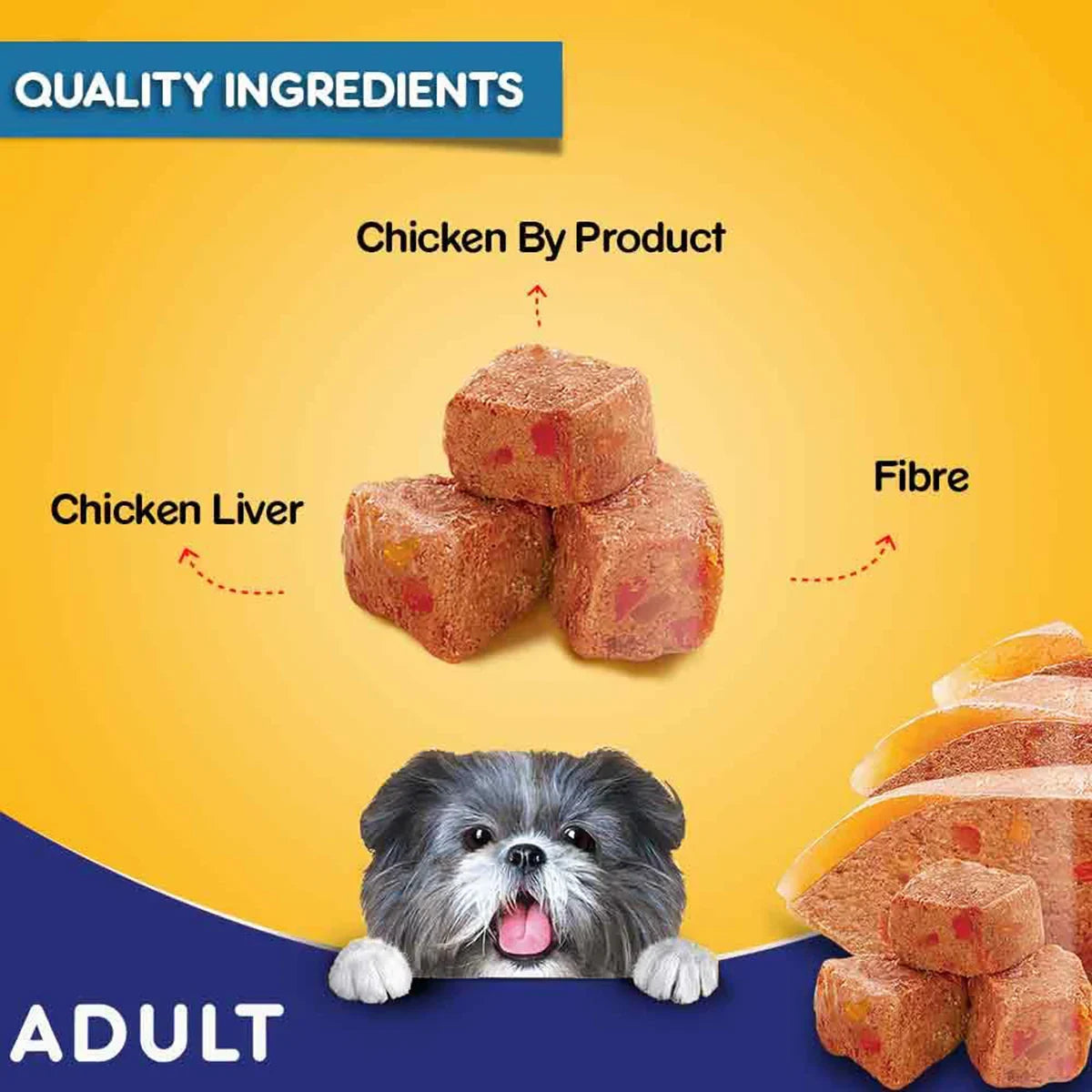 Pedigree Adult Chicken grilled Liver in Loaf with Vegetables - Wet Dog Food - All Breeds - 70g - Zigly