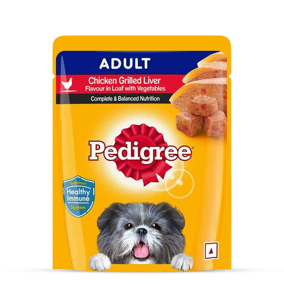 Pedigree Adult Chicken grilled Liver in Loaf with Vegetables - Wet Dog Food - All Breeds - 70g - Zigly