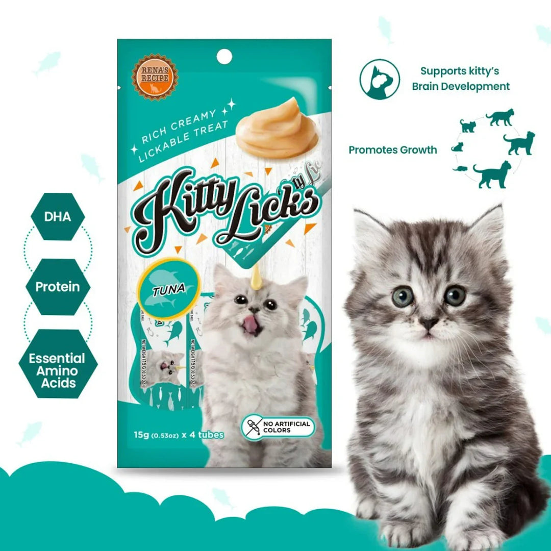 Rena Kitty Licks Tuna Cat Treat - 60g Tubes - Zigly