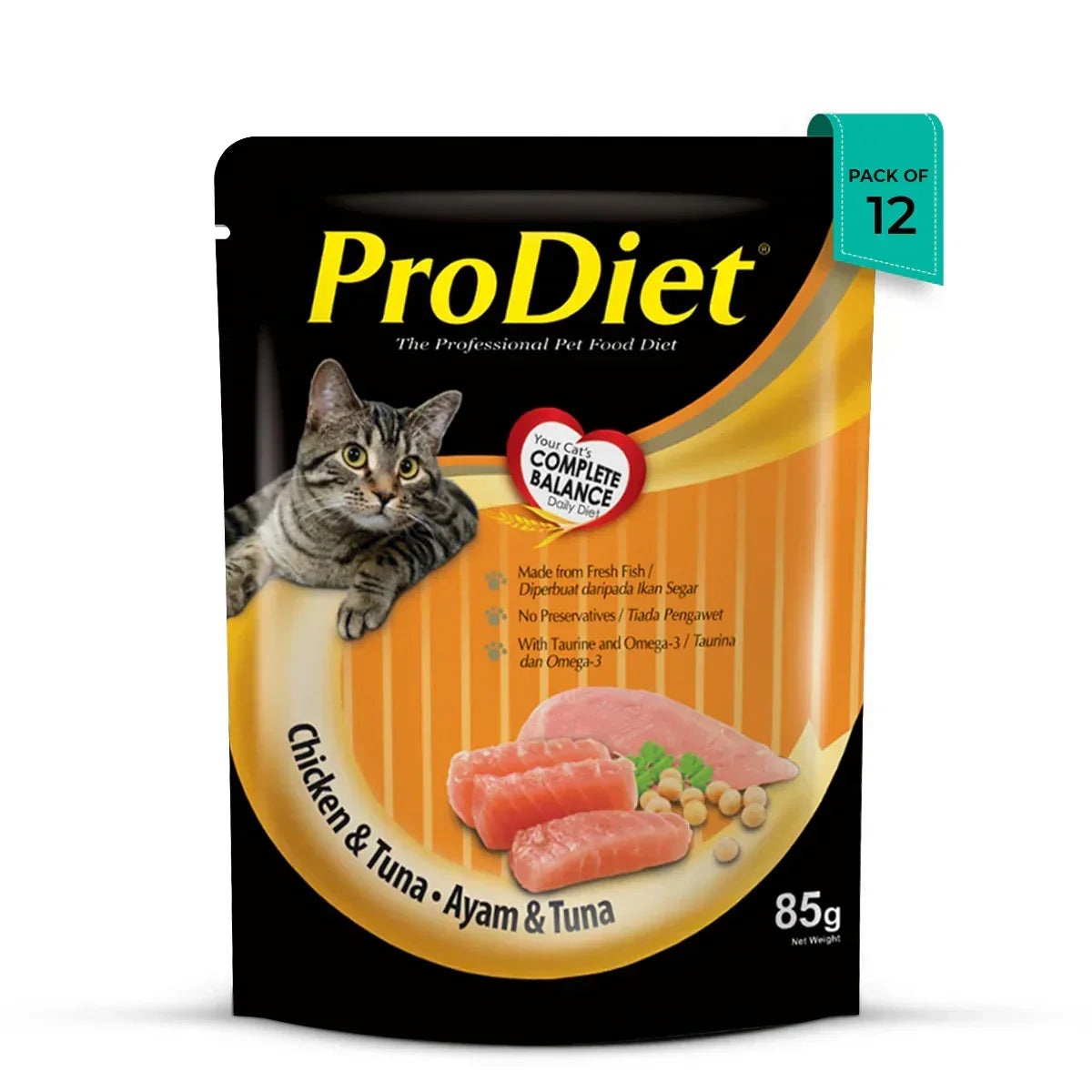 Prodiet Chicken & Tuna Wet Cat Food - 85g - Zigly