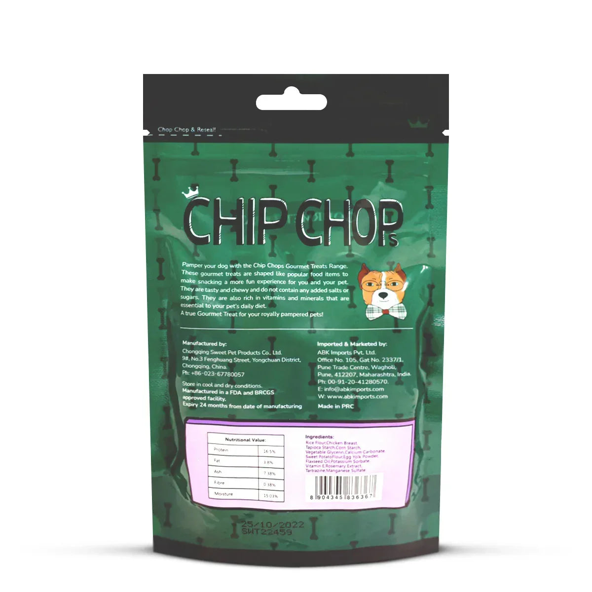 Chip Chops Chicken Fries Dog Meaty Treat 100g - Zigly