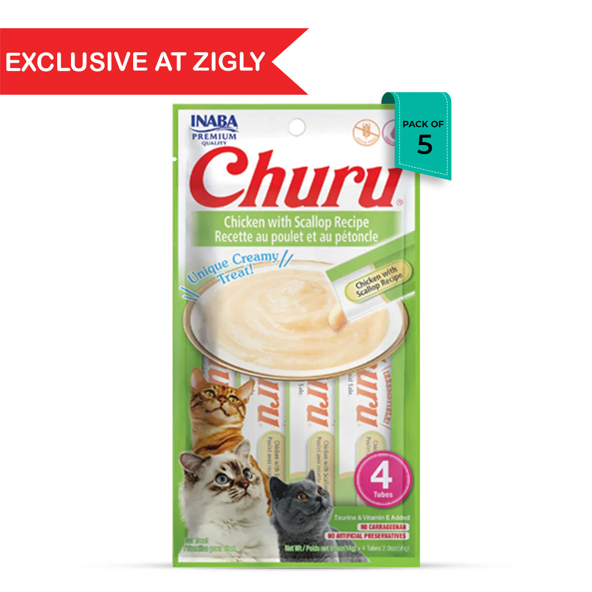 Inaba Churu Chicken with Scallop Meaty Creamy Cat Treat - 56gm