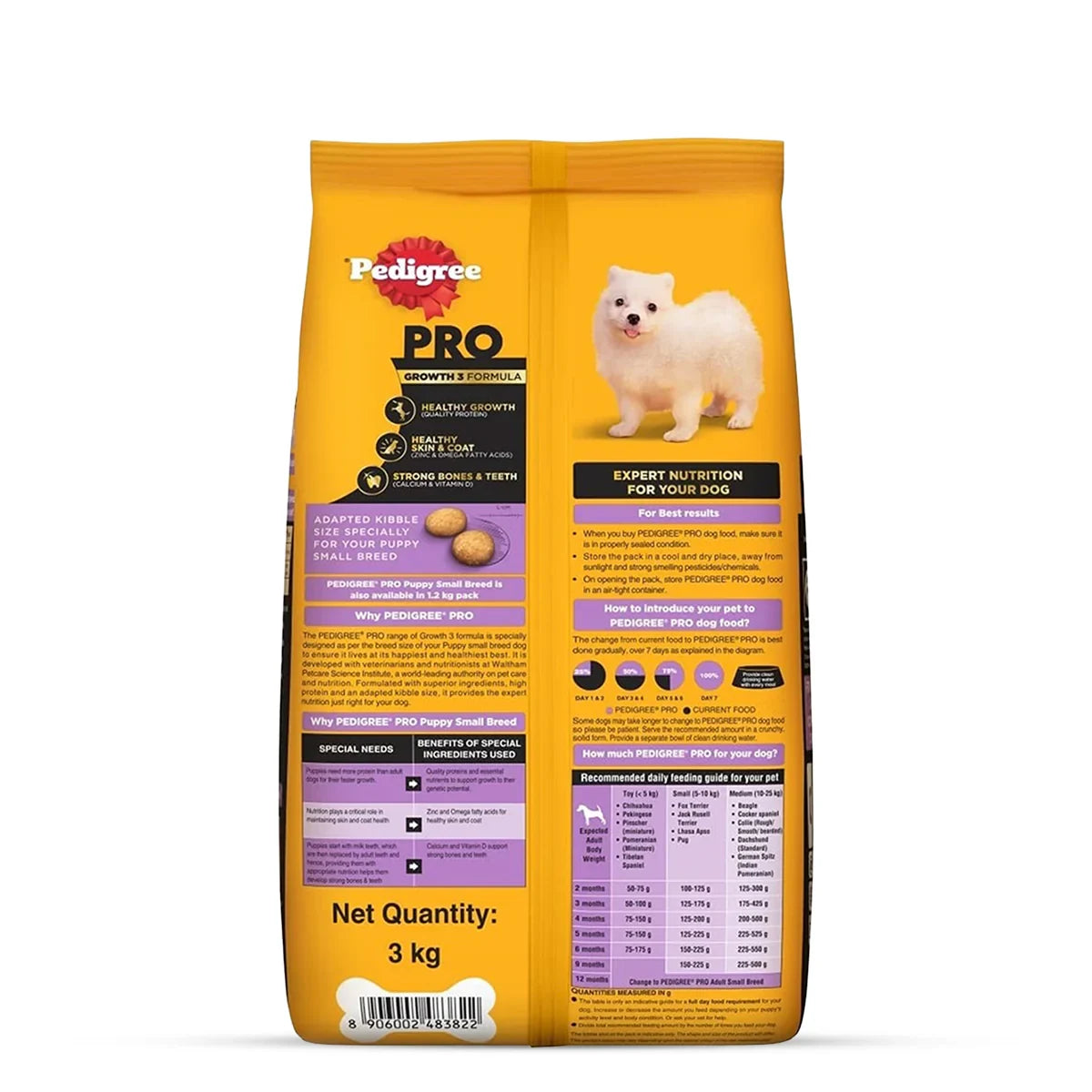 Pedigree PRO Expert Nutrition Chicken Small Breed Puppy Dry Dog Food - 3kg - Zigly