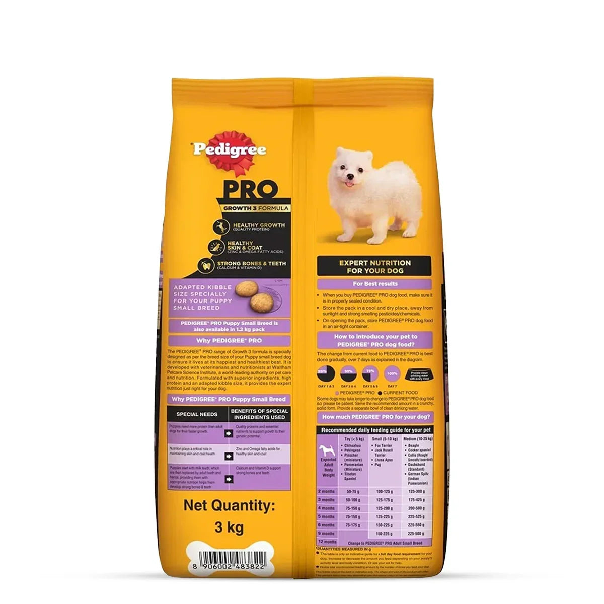 Pedigree PRO Expert Nutrition Chicken Small Breed Puppy Dry Dog Food - 3kg - Zigly