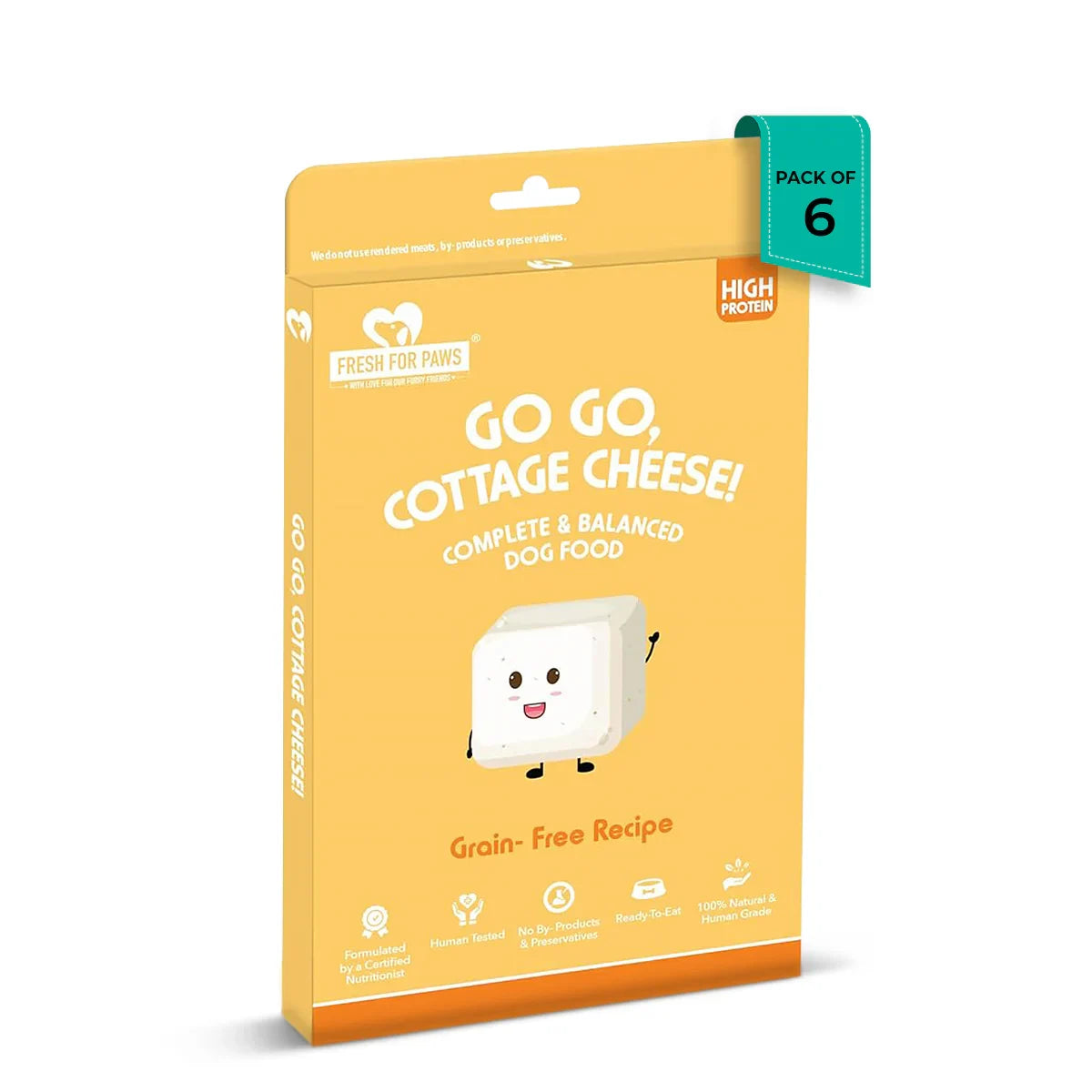 Fresh For Paws Go Go Cottage Cheese Fresh Wet Dog Food - All Breed Adult - Zigly