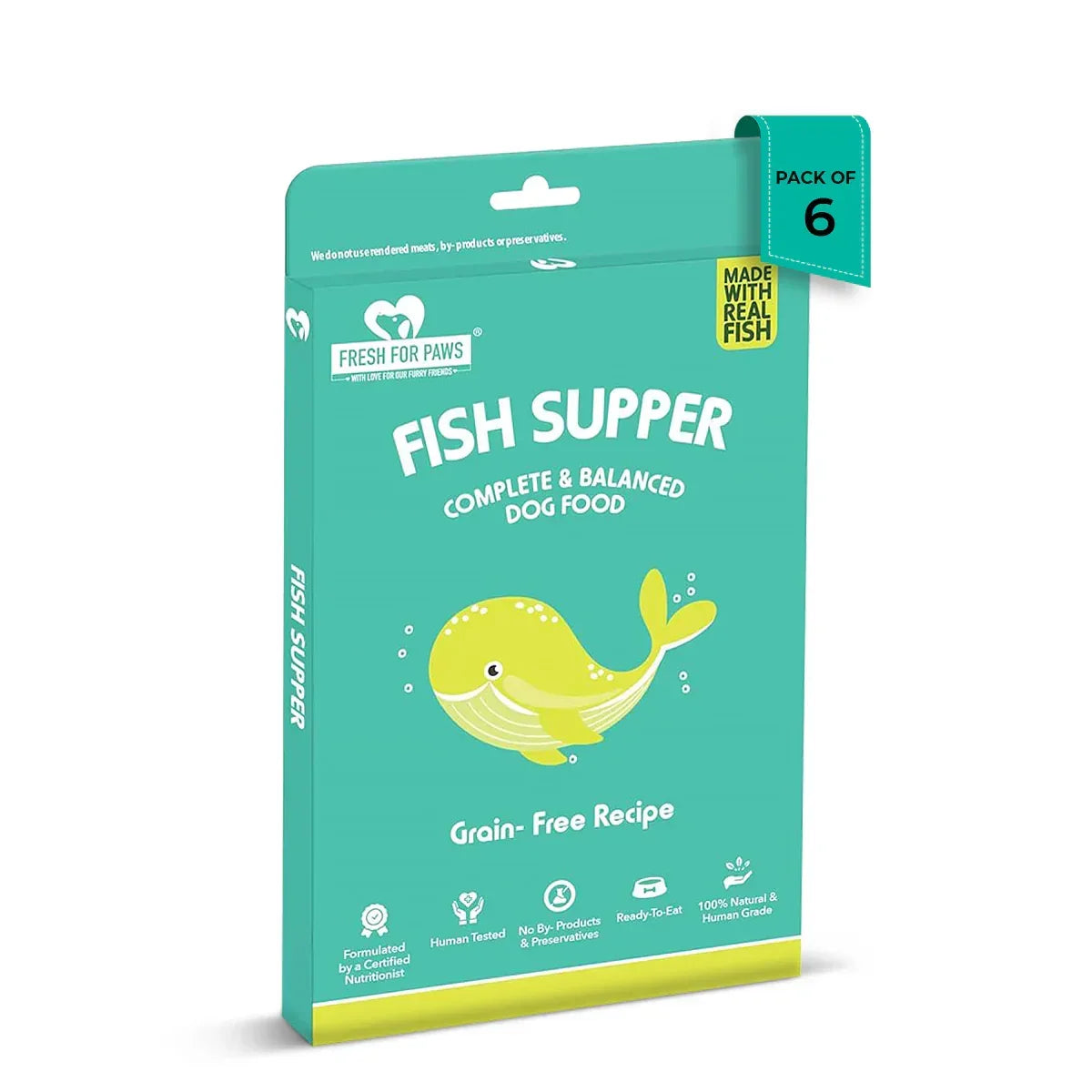 Fresh For Paws Fish Supper Fresh Dog Food - All Breed Adult - Zigly