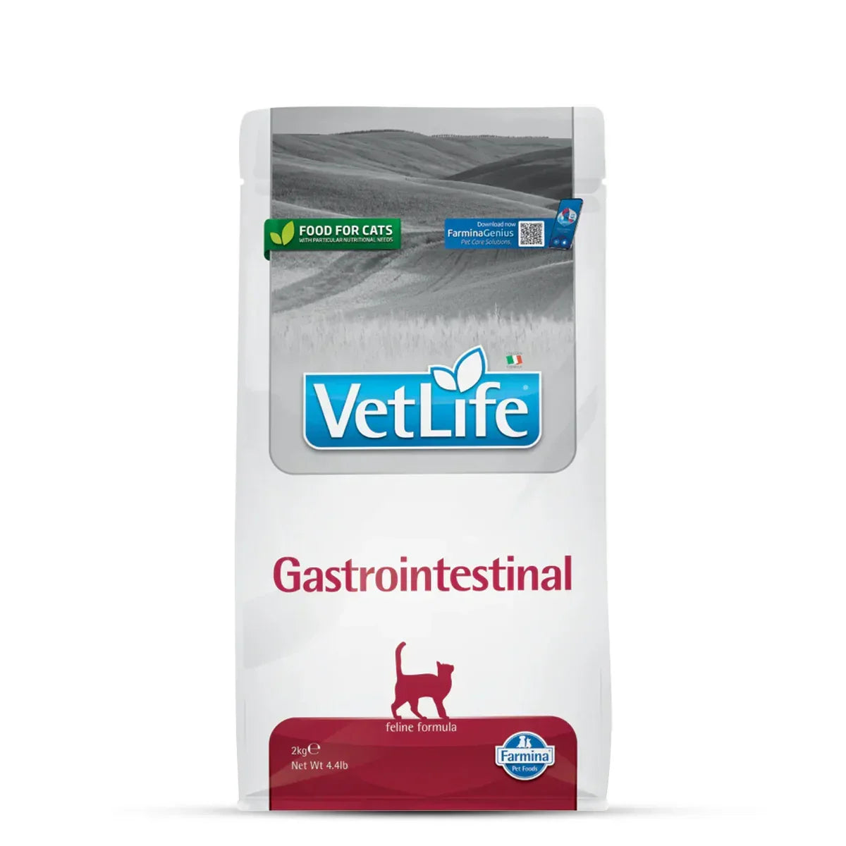 Vet Life Natural Diet Gastro-Intestinal Veterinary Dry Cat Food - All Breeds Adult - 2kg - Zigly