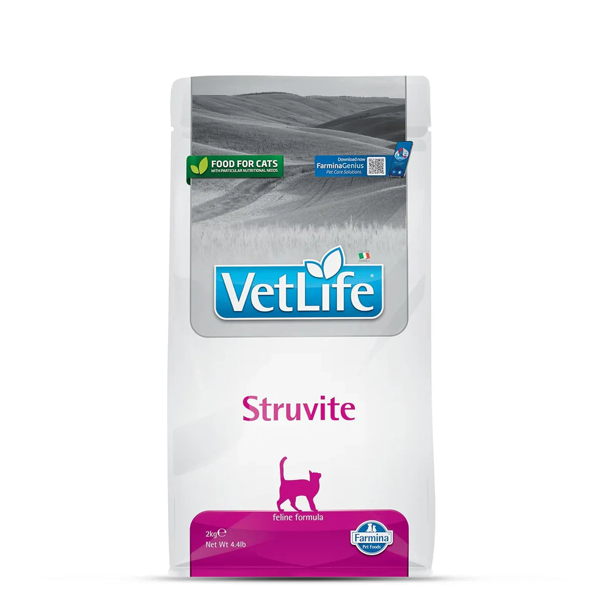 Farmina Vet Life Natural Diet Struvite Veterinary Dry Cat Food - All Breeds Adult - 2kg - Zigly