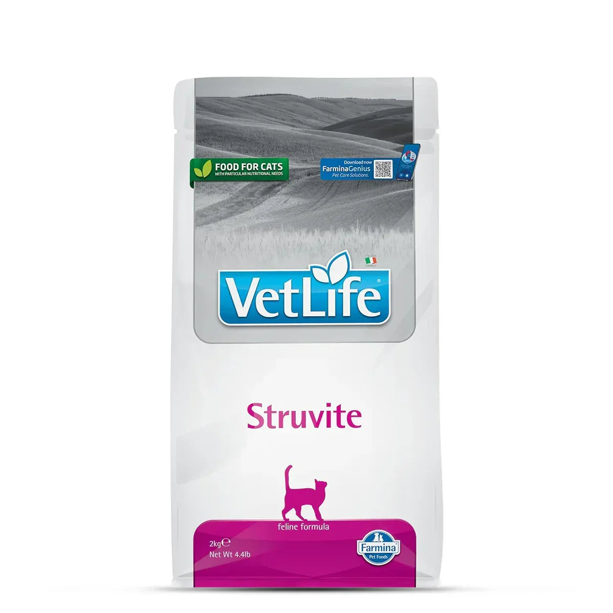 Farmina Vet Life Natural Diet Struvite Veterinary Dry Cat Food - All Breeds Adult - 2kg - Zigly