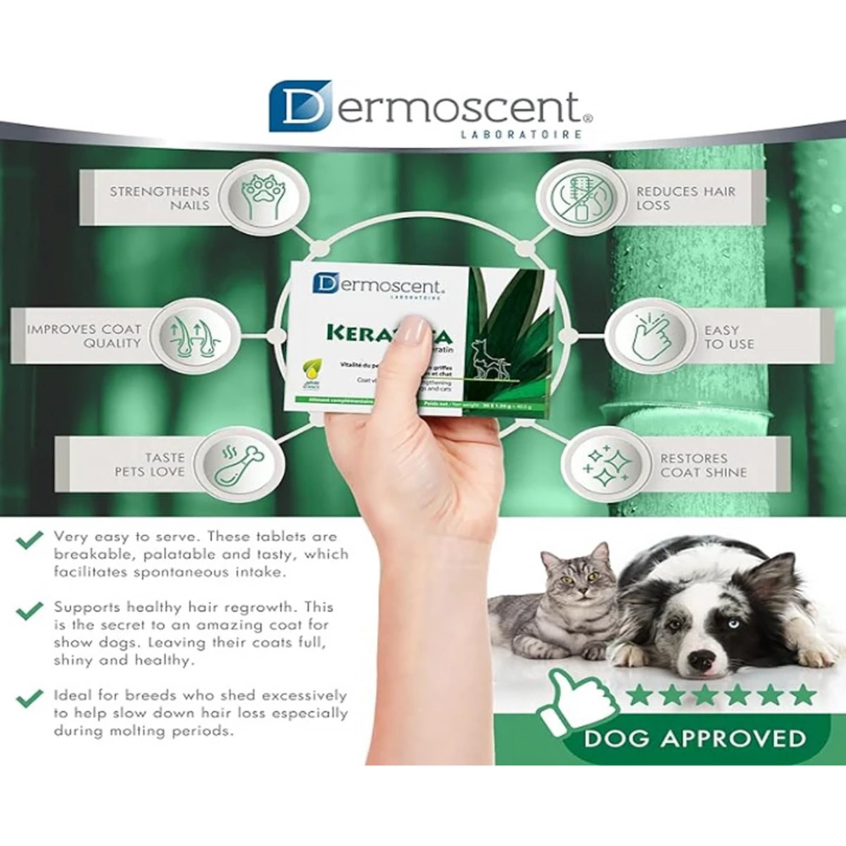 Savavet Dermoscent Keravita Capsules Coat supplement for Dogs & Cats - 30 Tablets