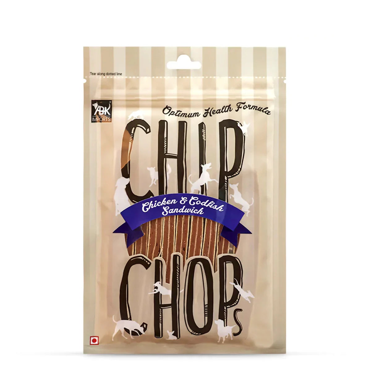 Chip Chops Chicken And Codfish Sandwich Dog Treat - 250g - Zigly