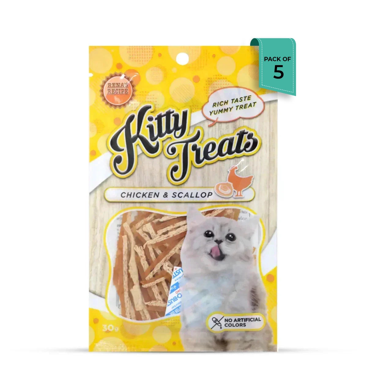 Kitty Treats Chicken With Scallop Flavour 30gm