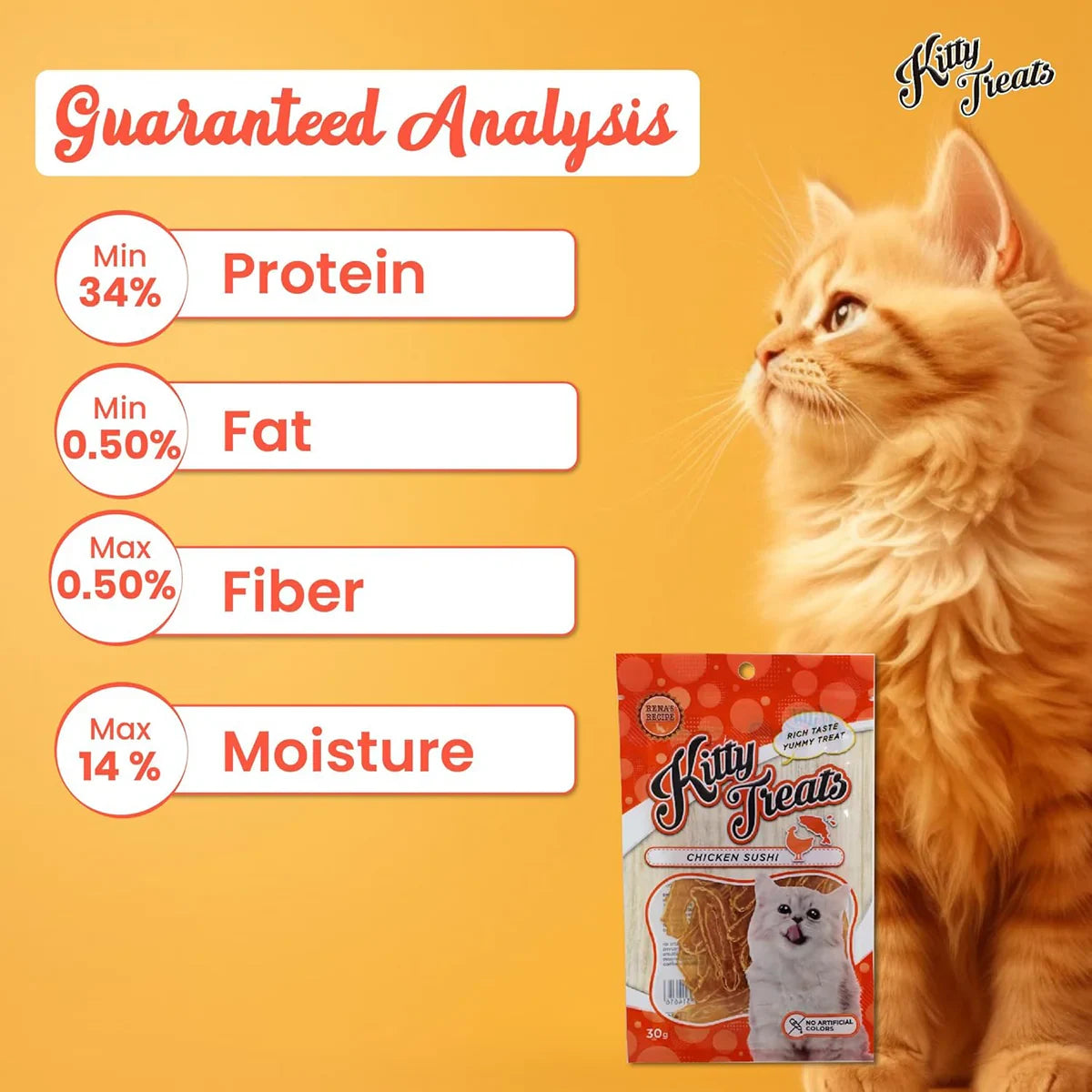 Kitty Treats Chicken Sushi  30gm - Zigly