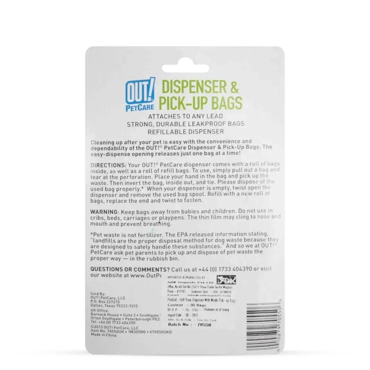 Out Pet Care Bone Dispenser & Waste Pick-Up Bags - Zigly