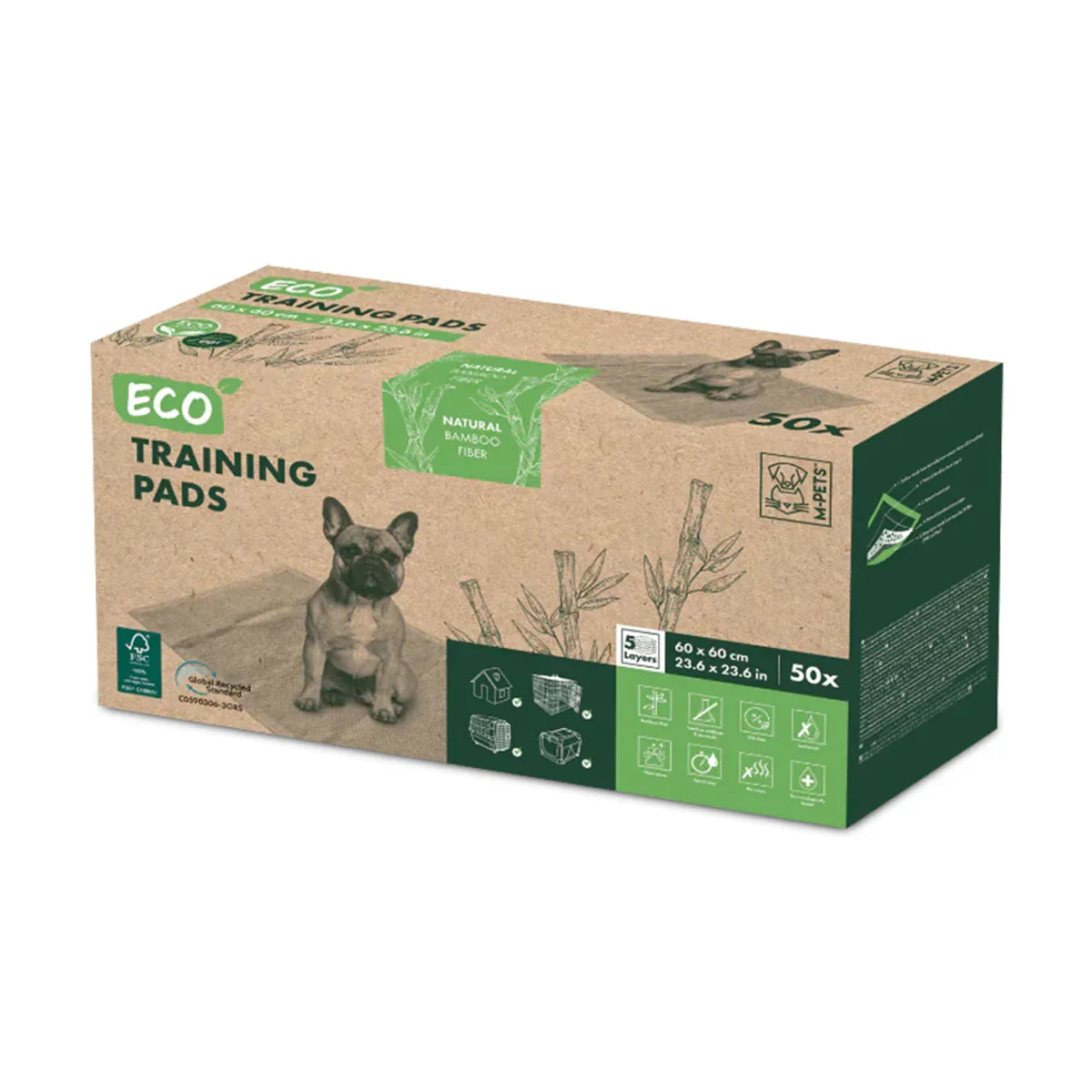 M-Pets Eco Training Pads 60X60 - 50Pcs - Zigly