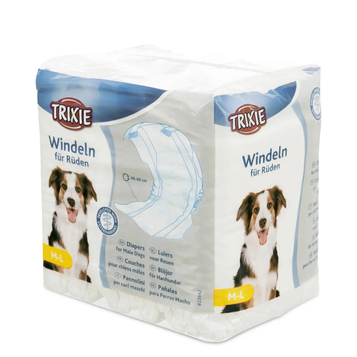 Trixie Disposable Diapers for Male Dog-12 Diapers - Zigly