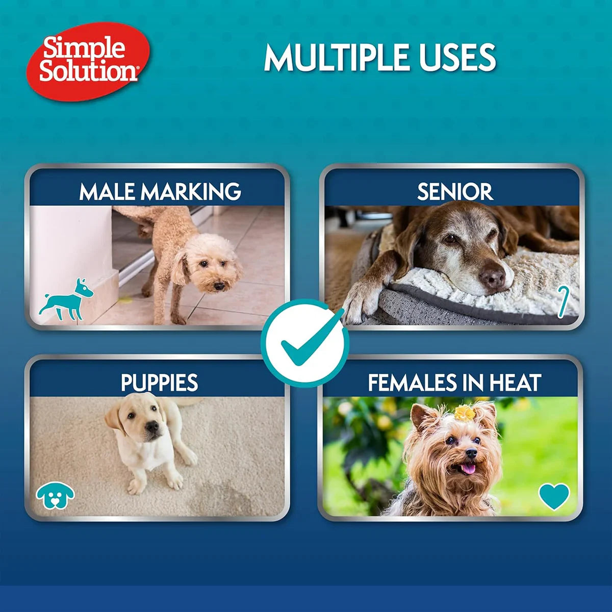 Simple Solution Disposable Diapers for Dogs - XS - 23-36cm - 12 Diapers - Zigly