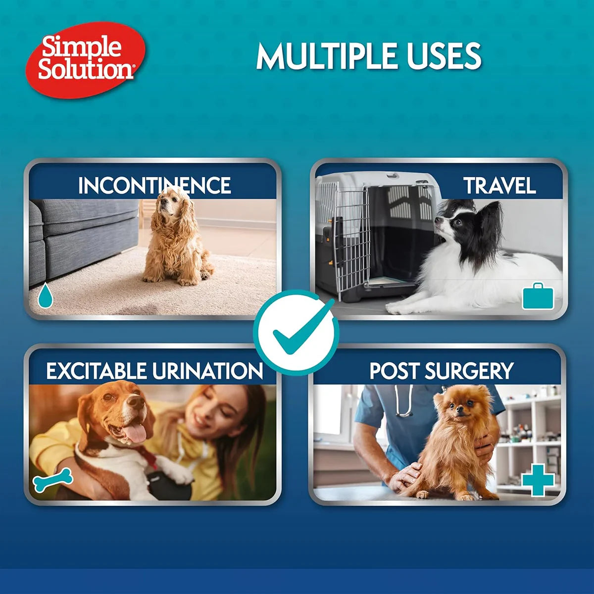 Simple Solution Disposable Diapers for Dogs - XS - 23-36cm - 12 Diapers - Zigly