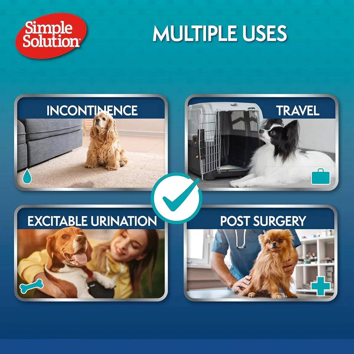 Simple Solution Disposable Diapers for Dogs - XS - 23-36cm - 12 Diapers - Zigly